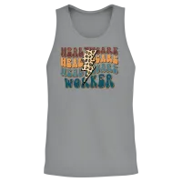 Retro Leopard Healthcare Worker Unisex Tank Top - Sport Grey – 2