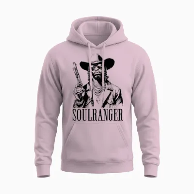 Cowboy Rapper - Vintage and Funny Hip Hop Cowboys Lover Unisex Hoodie - Light Pink