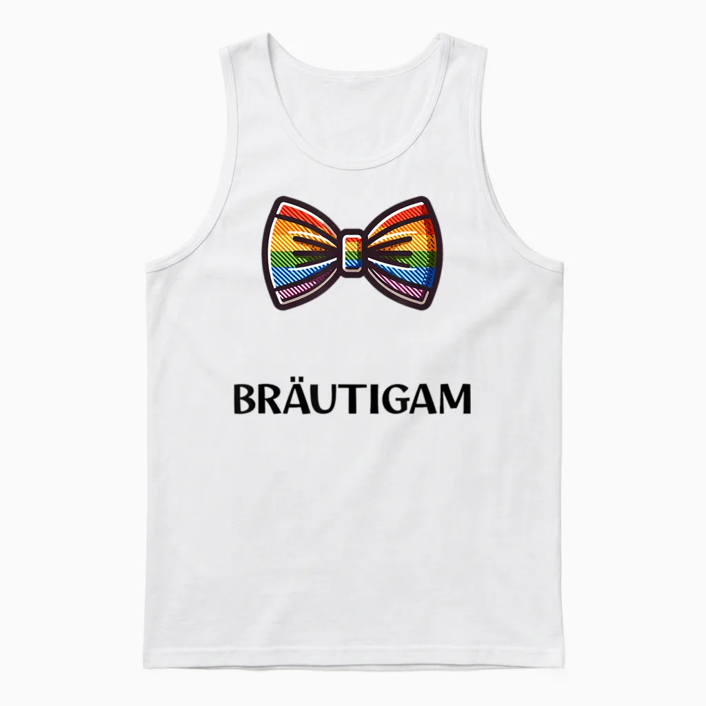 Lgbtq Team Bräutigam Jga Junggesellenabschiedsfeier Unisex Tank Top in White