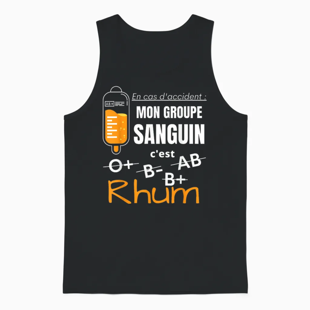 Humour Alcohol Rum Aperitif Unisex Tank Top in Black