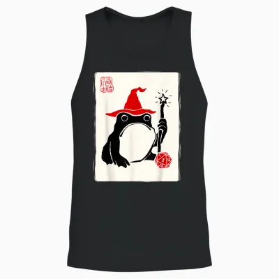 Nat 1 Dnd Board Games Men Women Children Funny Japanese Frog Unisex Tank Top - Black