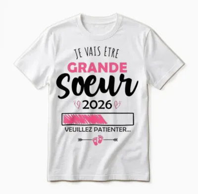 Child I Will Be Big Sister Future Big Sister 2026 T-Shirt, Black, S Unisex T-Shirt - White