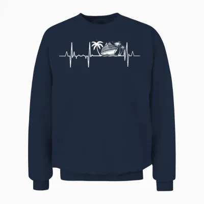 Battement De Cœur Du Bateau De Croisière Unisex Sweatshirt - Navy