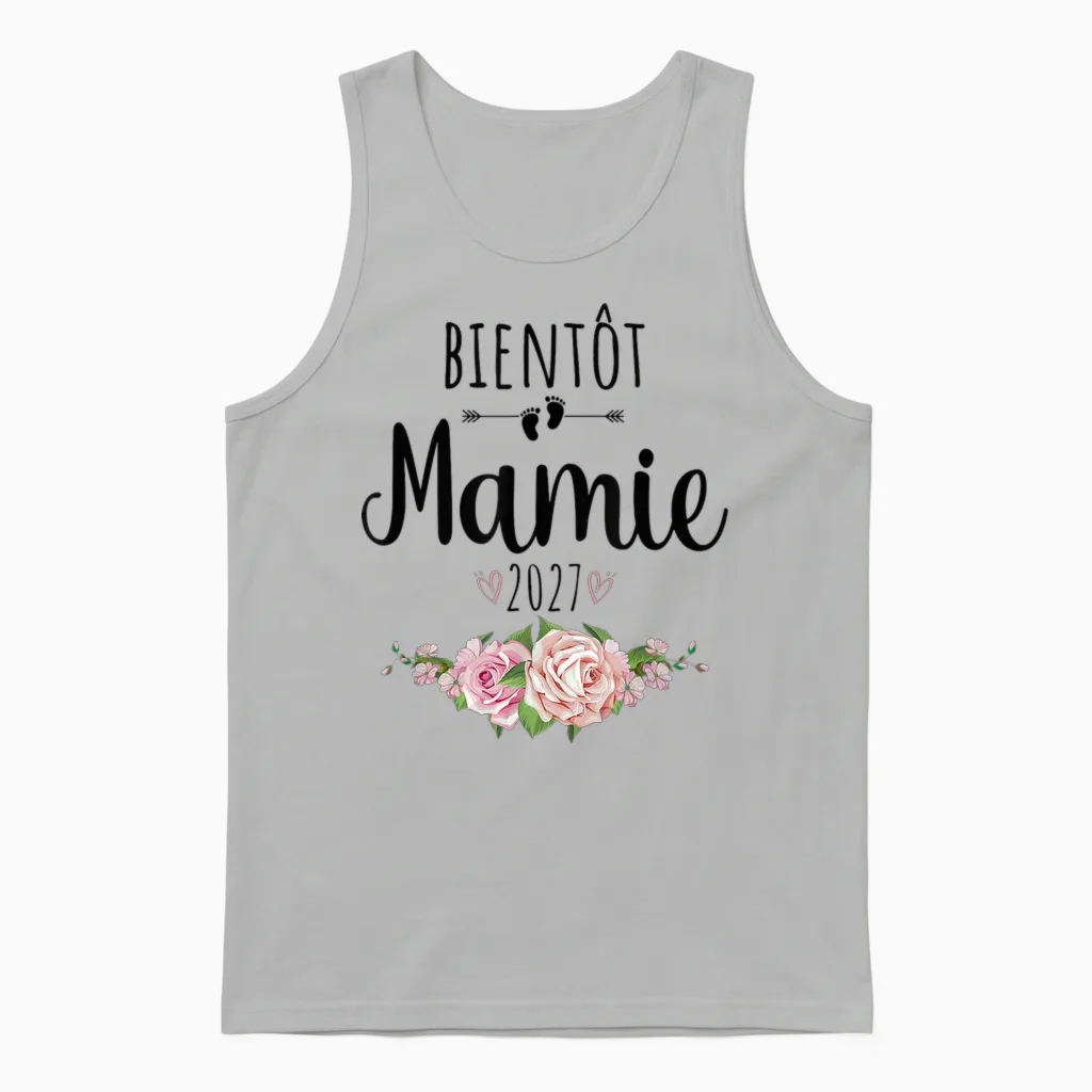 Annonce Grossesse Grand-Mère 2027 Unisex Tank Top in Ash