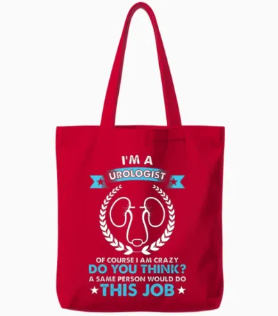 Im a Urologist Doctor Urology Professional Gift Tote Bags - Red