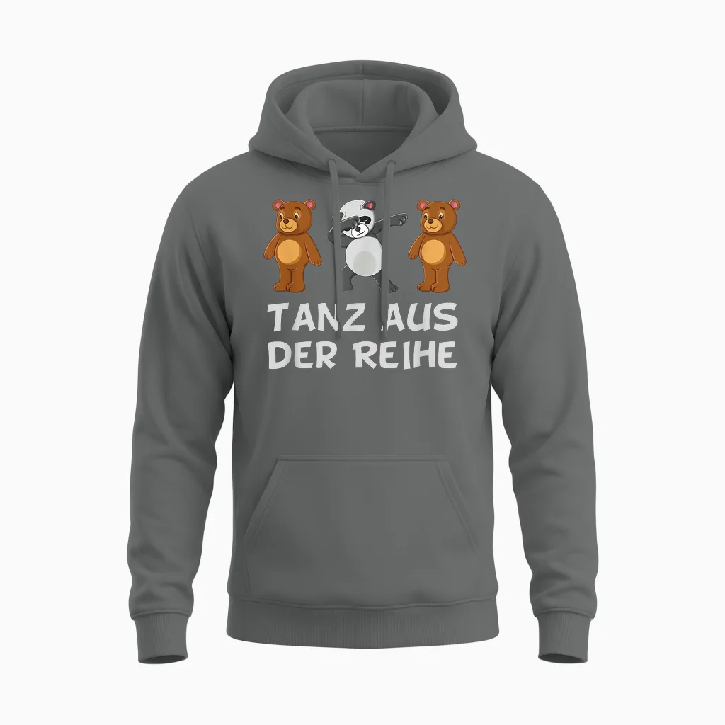 Be Different Mut Panda Verrückt Tanzen Tanz Aus Der Reihe Unisex Hoodie in Graphite Heather