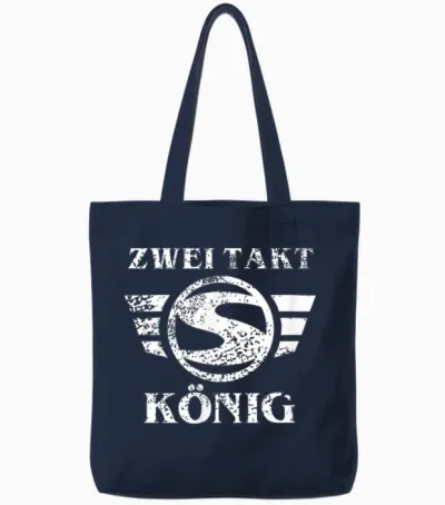 Suhl Simson S50 S51 Schwalbe Star Zweitaktmotor 2 Takt König Tote Bags - Navy
