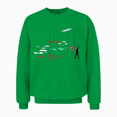 Bear and Spinning Plates Unisex Sweatshirt - Irish Green