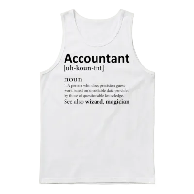 Funny Accountant Definition Unisex Tank Top - White