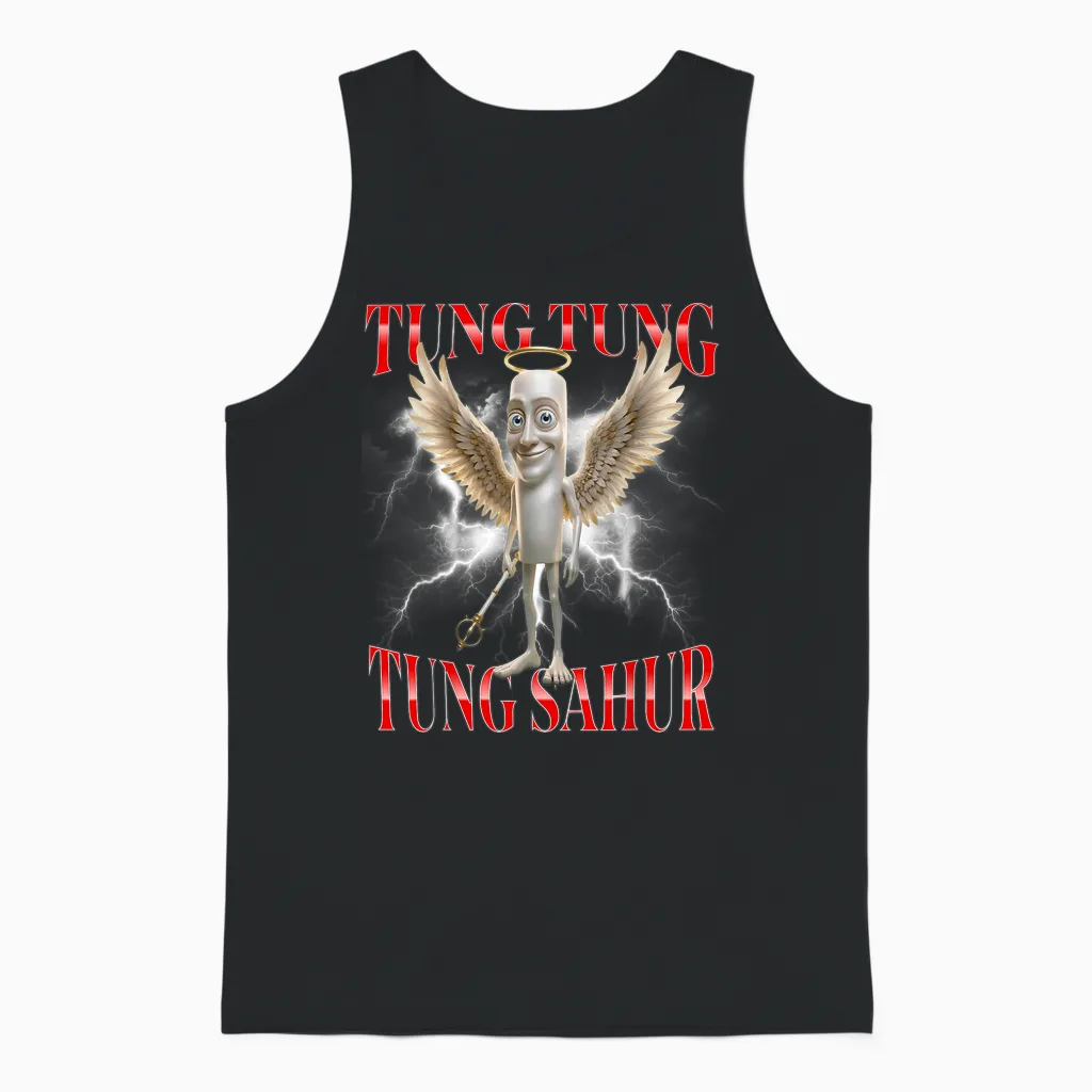Tung Tung Sahur Unisex Tank Top in Black