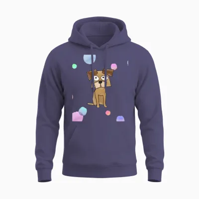 Funny Dog Unisex Hoodie - Heather Sport Dark Navy