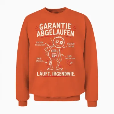 Aua Au älter Werden Alter Mann Alte Frau Lustig Geburtstag Unisex Sweatshirt - Orange