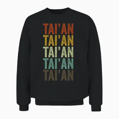 Tai'an China Retro Vintage Unisex Sweatshirt - Black