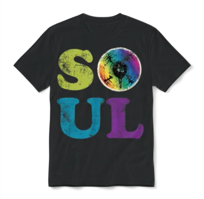 Soul Retro Unisex T-Shirt - Black