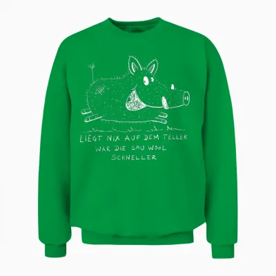 Wild Boar Saying I Treibhagd Wildsau I Hunter Fun Unisex Sweatshirt - Irish Green