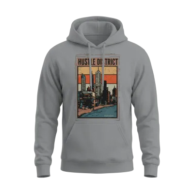 Hustle District Unisex Hoodie - Sport Grey