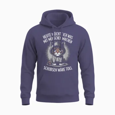 Heute Möchte Ich Was Mit Menschen Machen Schubsen Wäre Toll Unisex Hoodie - Heather Sport Dark Navy