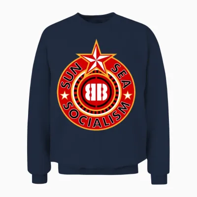 Billy Bragg Sun Sea Socialism Unisex Sweatshirt - Navy