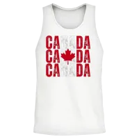 Canada Flag, Canadian Pride Unisex Tank Top - White – 2