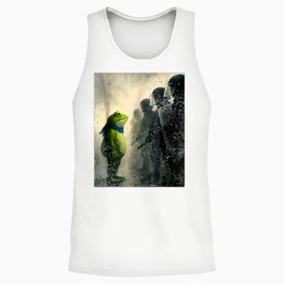 Portland Frog Protest Unisex Tank Top - White