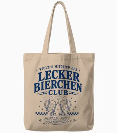 Lecker Bierchen Club Tote Bags - Natural