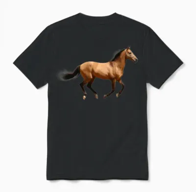 Horse Unisex T-Shirt - Black