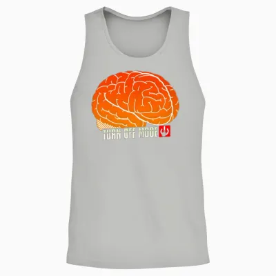 Brain Self Control Turn off Relax Work Mode On Unisex Tank Top - Ash