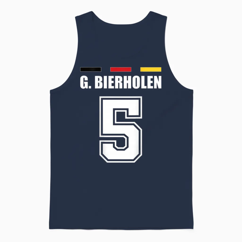 Funny Name Germany Jersey for Mallorca and the Party T-Shirt, Black Unisex Tank Top in Navy