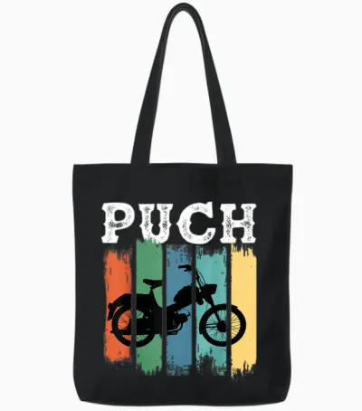Puch Mofa Retro Klassiker Zweirad Kult Fahrer Tote Bags - Black
