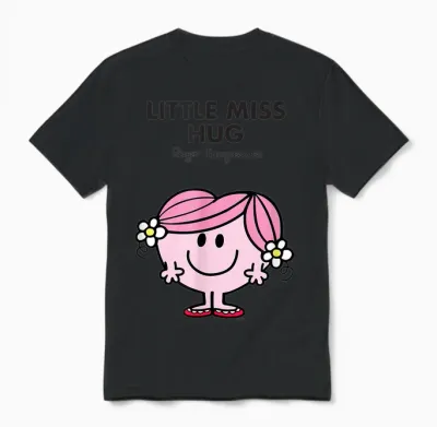 Mr. Men Little Miss Hug Unisex T-Shirt - Black