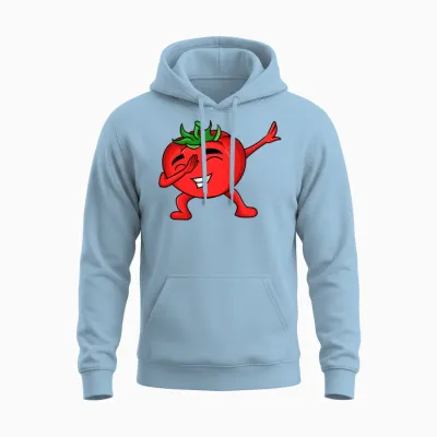 Funny Tomato Outfit Unisex Hoodie - Light Blue