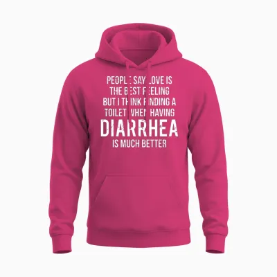 Toilet Diarrhea Funny Ironic Unisex Hoodie - Heliconia