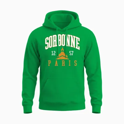 Panthéon 1257 Arched Sorbonne Paris Administrative District Unisex Hoodie - Irish Green