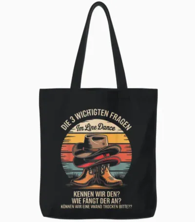 Die 3 Wichtigsten Fragen Im Line Dance Tote Bags - Black