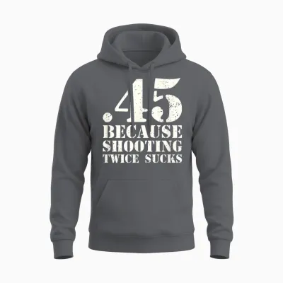 Kaliber 45 Lustiges Sportschützin Sportschütze Unisex Hoodie - Charcoal