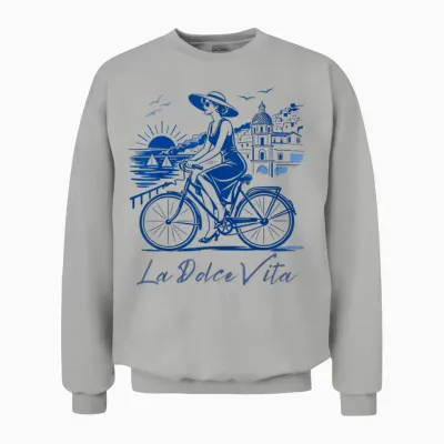 La Dolce Vita Vélo De Côte Italien Positano Vintage Années 50 Unisex Sweatshirt - Ash