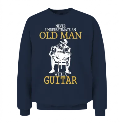 Old Man with a Guitar Unisex Sweatshirt - Navy
