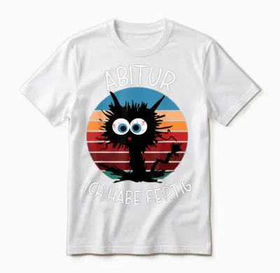 Abitur 2026 Geschafft Bäm Abi Ich Habe Fertig Unisex T-Shirt - White