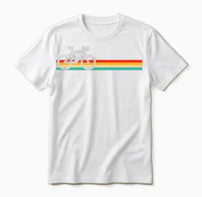 Cycling Retro Unisex T-Shirt - White