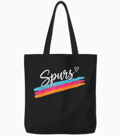 Vintage Spurs for Kid Tote Bags - Black