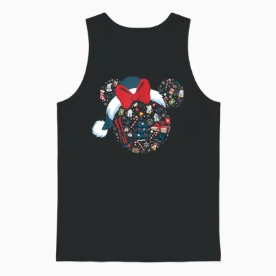 Disney Minnie Mouse Icon Winter Lodge Unisex Tank Top - Black