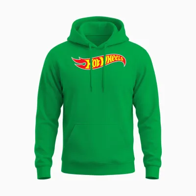 Hot Wheels - Hot Wheels Logo T-Shirt - Boys' Unisex Classic Fit Short Sleeve Crew Neck T-Shirt - Black - Size: Xs (4/5), S (6/7), M (8), L (10), Xl (12), Xxl (14/16) - Novelty T-Shirts Unisex Hoodie - Irish Green