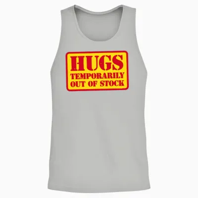 Hugs Out of Stock Unisex Tank Top - Ash