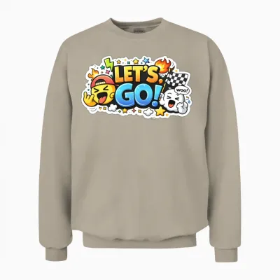 Lets Go Unisex Sweatshirt - Sand