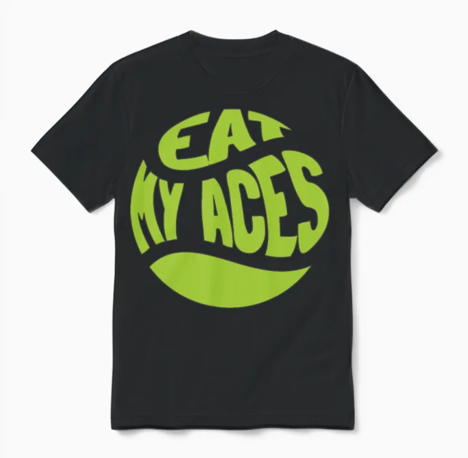 Tennis Funny Unisex T-Shirt in Black