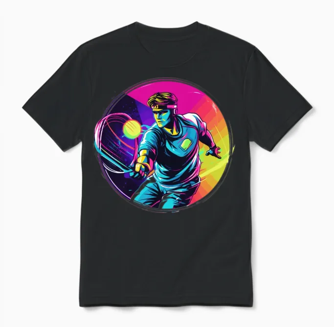 Tennis Unisex T-Shirt in Black
