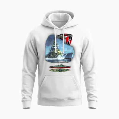 Geschenkidee Schlachtschiff „tirpitz“ T-Shirt, Unisex-Erwachsene, Schwarz, S, Kurzarm Unisex Hoodie - White