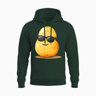 Cool Aussehende Kartoffel Mit Sonnenbrille Für Mann Und Frau Unisex Hoodie - Forest