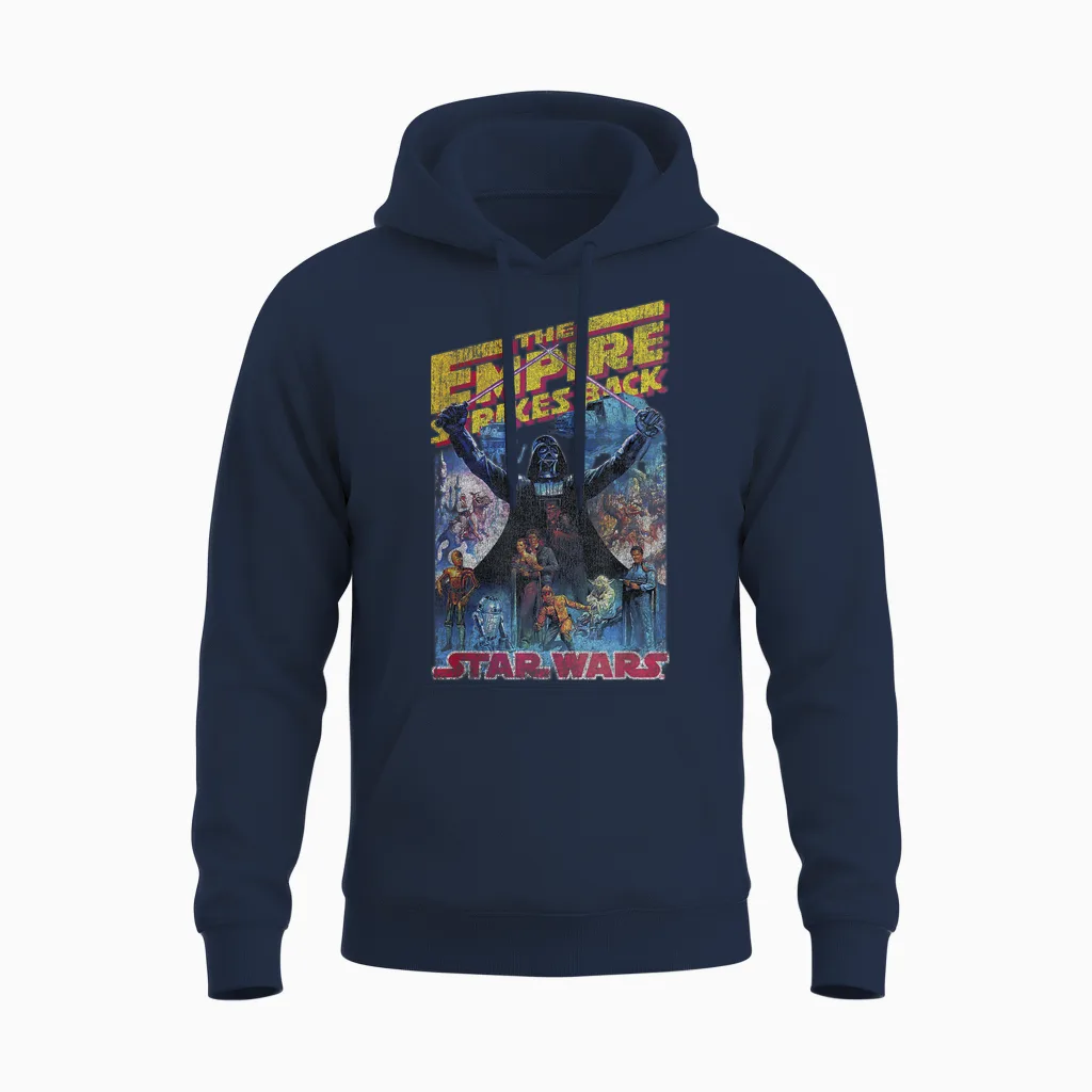 Star Wars Empire Strikes Back Retro Unisex Hoodie in Navy