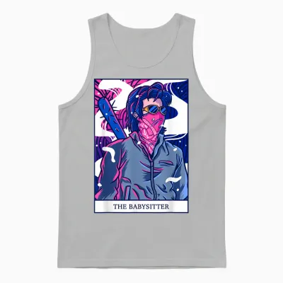 Stranger Things Steve Harrington the Babysitter Tarot Card Unisex Tank Top - Ash